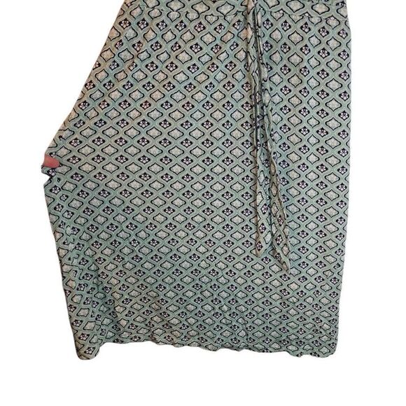 Lace Trim Abstract Print Boho Tunic Dress Top - Picture 3 of 8